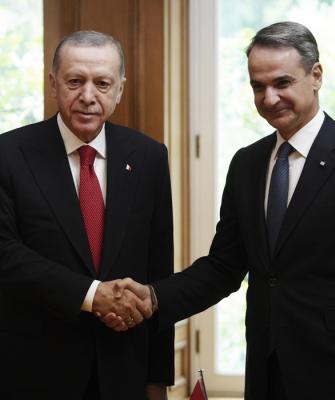 Κυριάκος Μητσοτάκης και Ρετζέπ Ταγίπ Ερντογάν