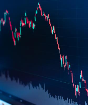 Γραφική χρηματιστηρίου πτώσης