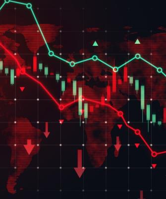 Πτώση δεικτών στο χρηματιστήριο παγκοσμίως Πτώση χρηματιστηρίου γράφημα