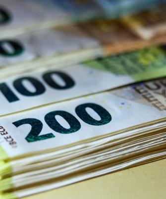 Χαρτονομίσματα ευρώ κοντινό πλάνο