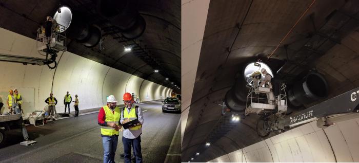 εργασίες στη σήραγγα Ολυμπία Οδός