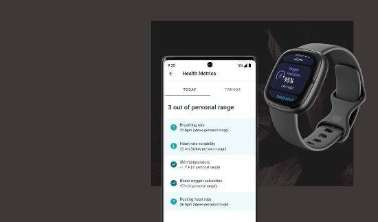Fitbit Sense 2 μετρήσεις υγείας Έξυπνο ρολόι Fitbit