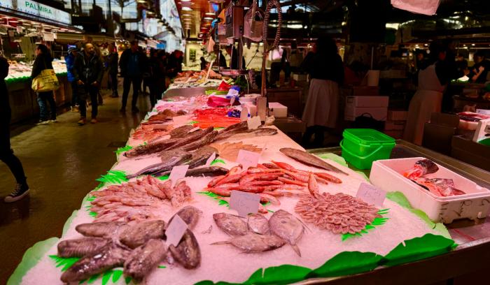Θαλασσινά, αγορά La Boqueria 