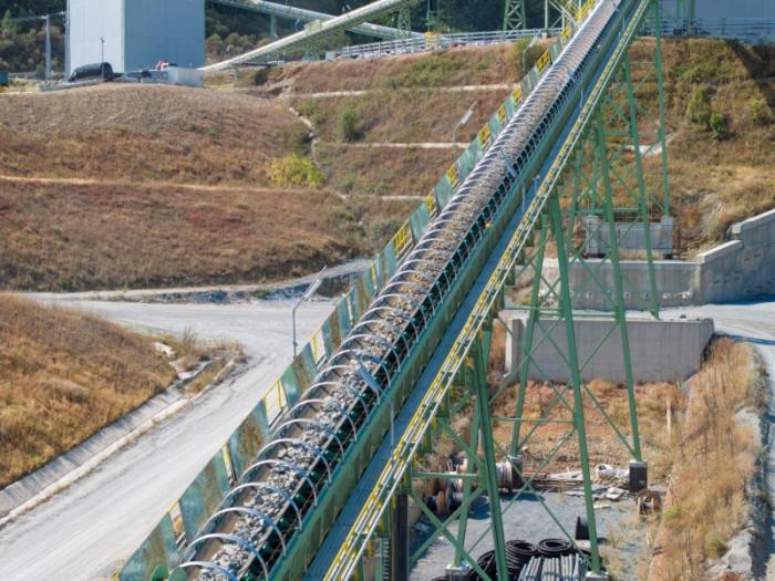 Ταινιόδρομος μεταφοράς μεταλλεύματος Ελληνικός Χρυσός
