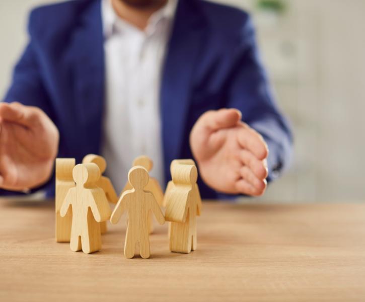 ασφάλεια ανθρώπων ξύλινα ομοιώματα