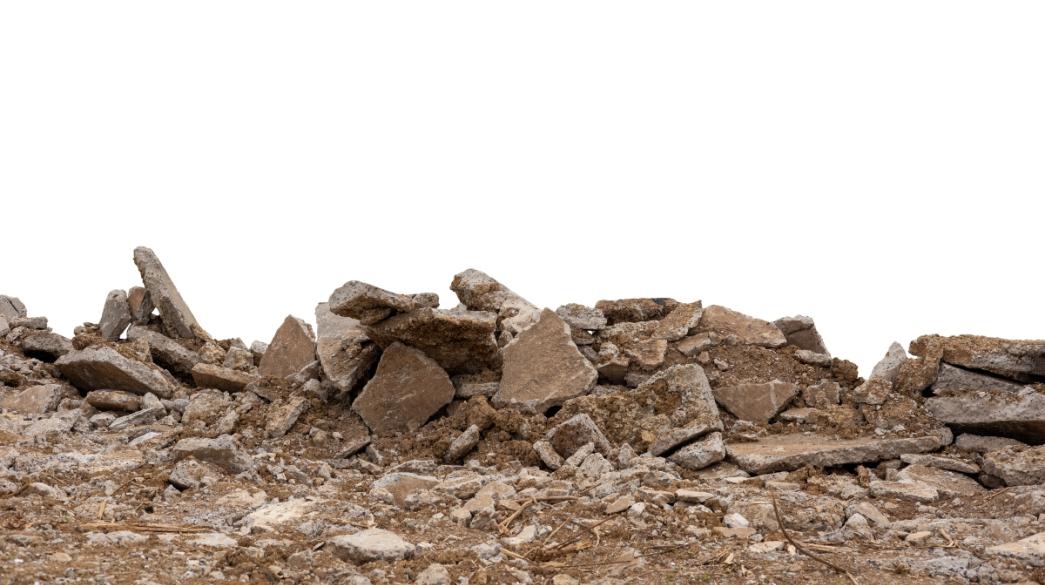 Σωρός ερειπίων πέτρας