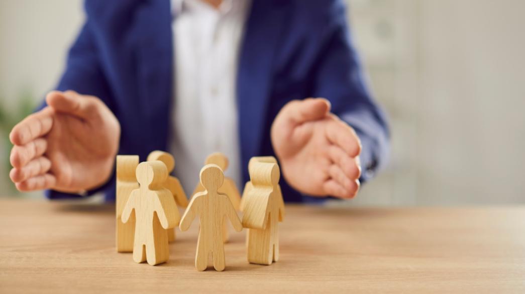 ασφάλεια ανθρώπων ξύλινα ομοιώματα