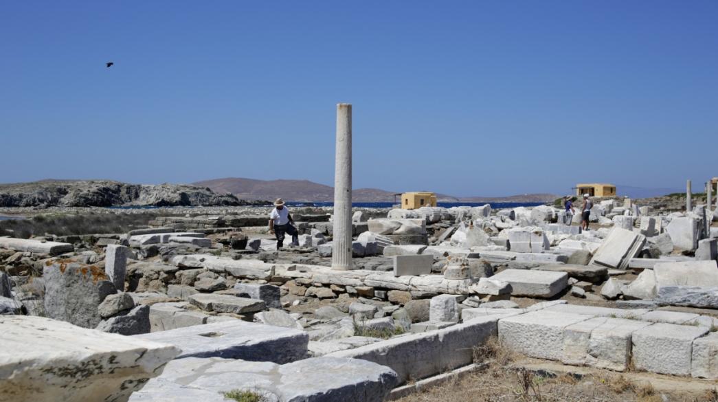 Ερείπια στο νησί Δήλος Αρχαιολογικός χώρος Δήλου