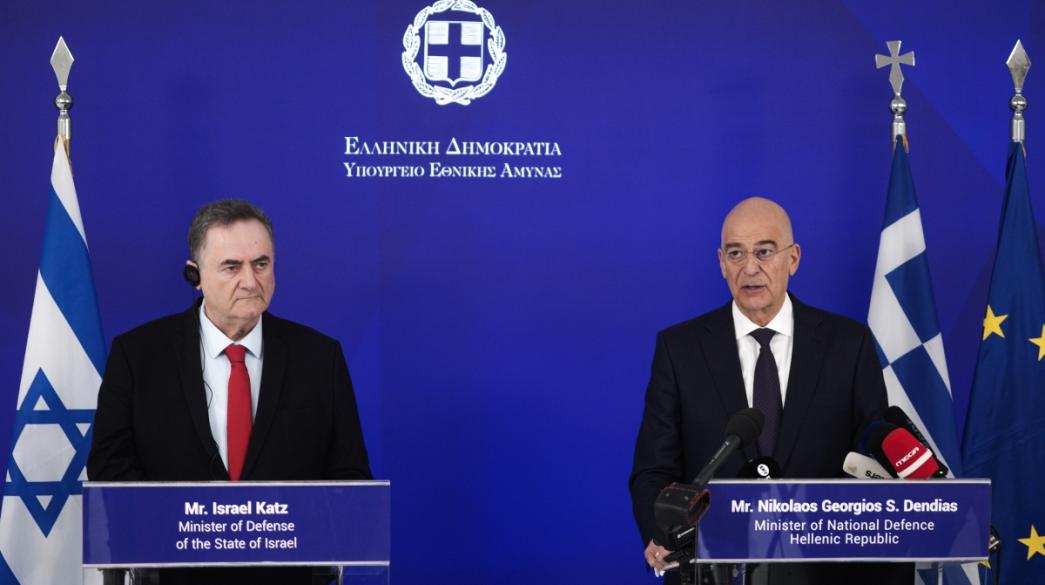 Ο Ισραελ Κατζ και ο Νίκος Δένδιας