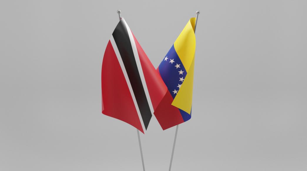 Σημαίες Τρινιντάντ και Βενεζουέλας μαζί Σημαίες Τρινιντάντ και Βενεζουέλας