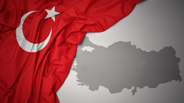 Σημαία Τουρκίας και χάρτης
