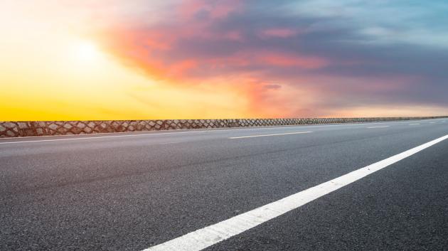 Εθνική οδός ηλιοβασίλεμα