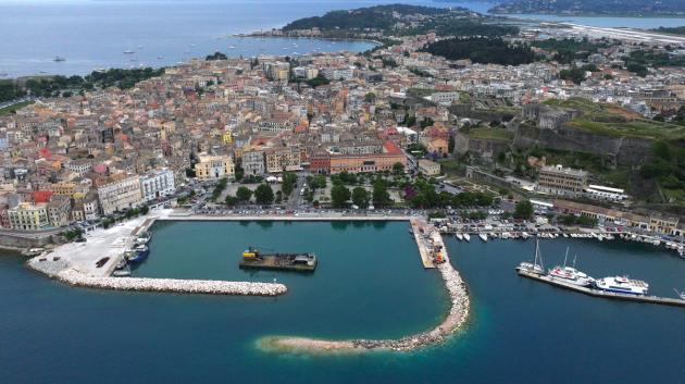 Λιμάνι Κέρκυρας αεροφωτογραφία