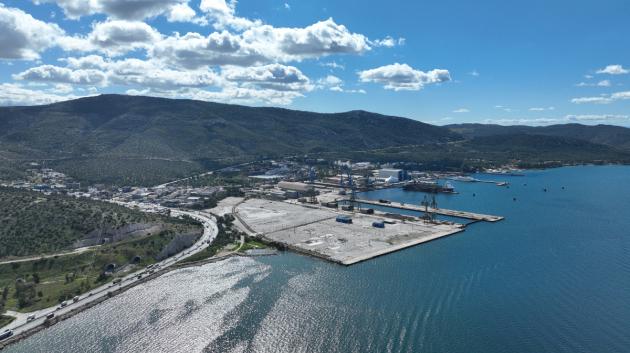 Λιμάνι Σκαραμαγκά αεροφωτογραφία