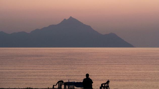 Όρος Άθως στο ηλιοβασίλεμα