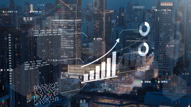 Χρηματιστήριο πόλης νύχτα