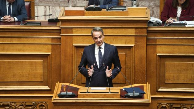 Κυριάκος Μητσοτάκης στο βήμα