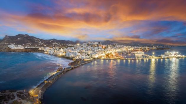 Πανοραμική Νάξος σούρουπο