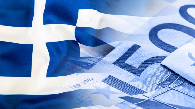 Ελληνική σημαία και ευρώ