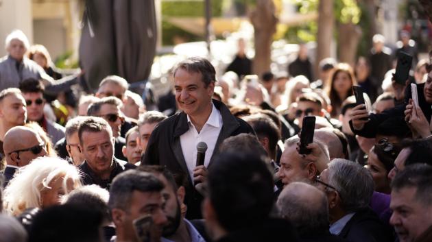 Κυριάκος Μητσοτάκης στην Μοσχάτο