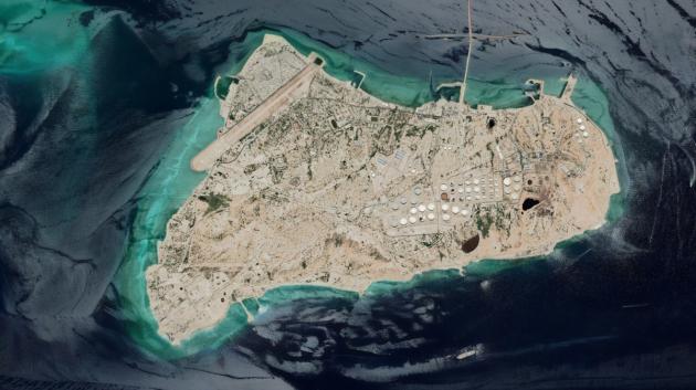 Νησί Χαργκ δορυφορική εικόνα