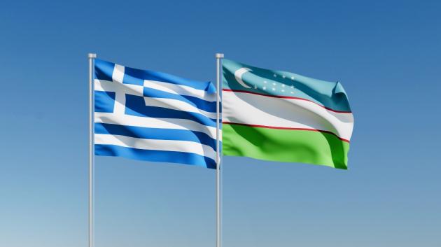 Σημαίες Ελλάδας Ουζμπεκιστάν