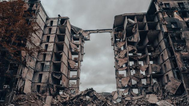 Κατεστραμμένο κτίριο Ουκρανίας
