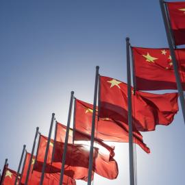 Σημαίες Κίνας κυματίζουν