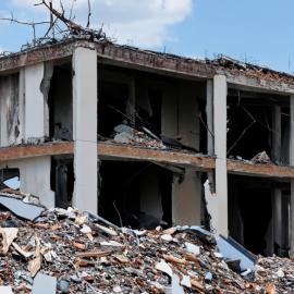 Κατεστραμμένο κτίριο σεισμού Μαρόκο