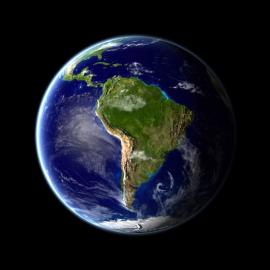 Λατινική Αμερική υδρόγειος