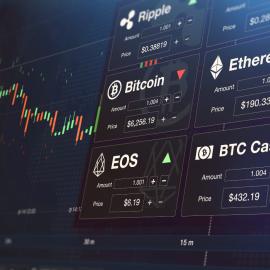 Κρυπτονομίσματα σε οθόνη