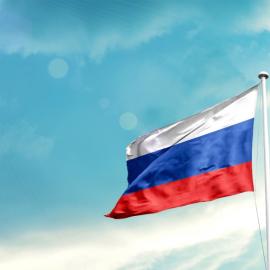 Σημαία Ρωσίας ουρανός