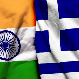 Σημαίες Ινδίας και Ελλάδας