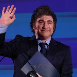 Χαβιέ Μιλέι χαμογελαστός