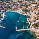 Κασσιόπη αεροφωτογραφία λιμάνι